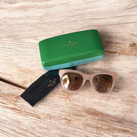 Kate Spade Emmy louis Women's Designer Blush Pink Sunglasses Square Cat Eyes - Picture 11 of 11